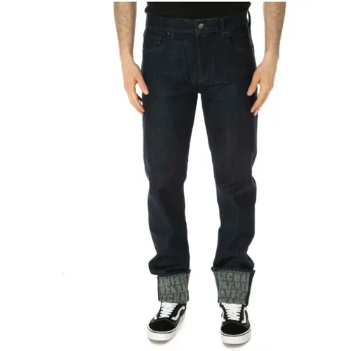 Stretch Cotton Denim Five-Pocket Jeans , male, Sizes: W31, W32, W33, W34, W30 - Armani Exchange - Modalova