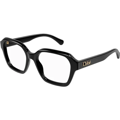 Mode Brille Schwarzer Rahmen , Damen, Größe: 53 MM - Chloé - Modalova