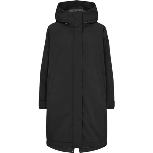 Parka Coat with Adjustable Hood , female, Sizes: L, M - MOS MOSH - Modalova