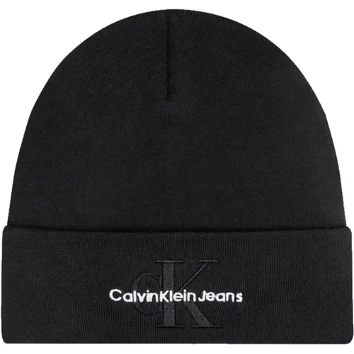 Minimalist Logo Beanie , male, Sizes: ONE SIZE - Calvin Klein - Modalova