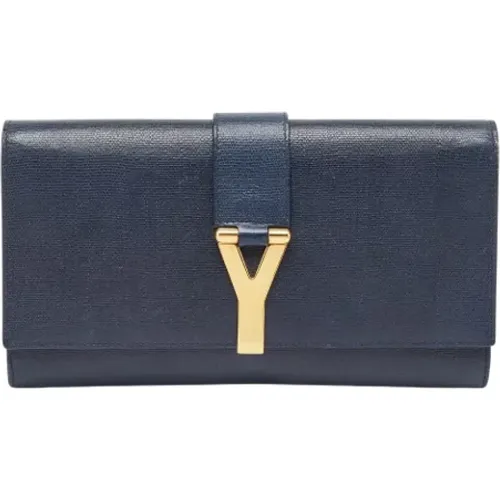 Pre-owned Leather clutches , female, Sizes: ONE SIZE - Yves Saint Laurent Vintage - Modalova