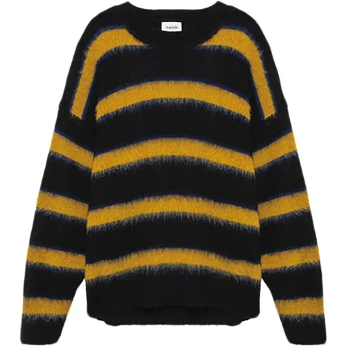 Crew Stripe Sweater , male, Sizes: L - Amish - Modalova