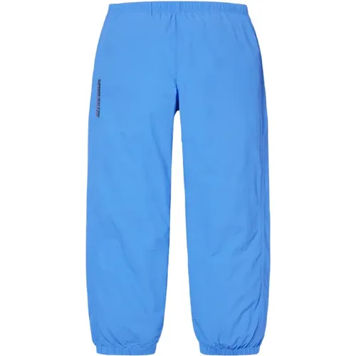 Blaue wasserabweisende Nylon-Warm-Up-Hose , Herren, Größe: XL - Supreme - Modalova
