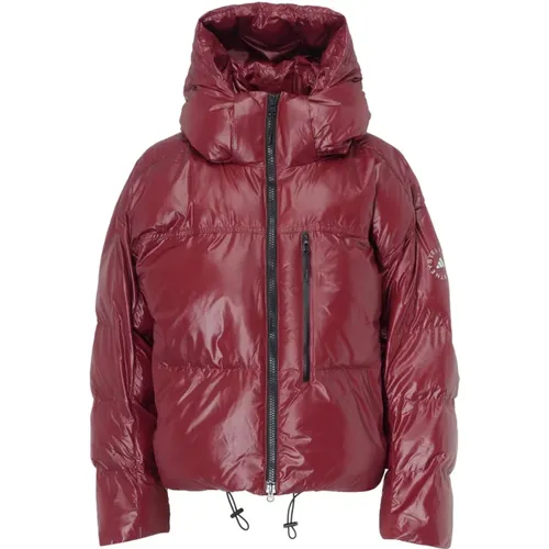 Kurze Winterjacke Rot TrueNature , Damen, Größe: M - adidas by stella mccartney - Modalova