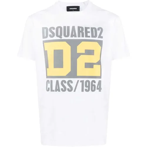 T-Shirt mit Logo-Print , Herren, Größe: S - Dsquared2 - Modalova