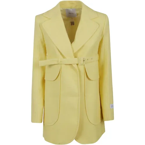 Long Tailored Belted Jacket , female, Sizes: S - Patou - Modalova