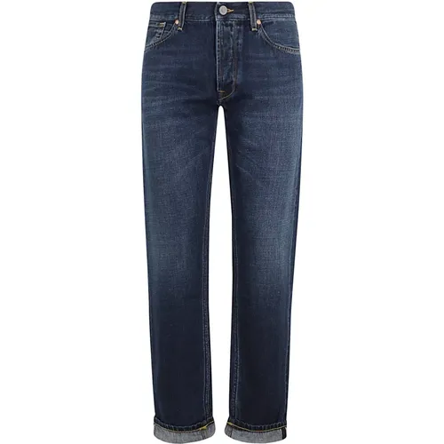Dunkle Denim Jeans , Herren, Größe: W30 - Tela Genova - Modalova