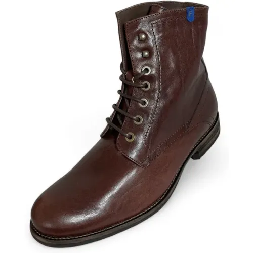 Casual DarkCognac Leather Shoes , male, Sizes: 8 UK, 10 1/2 UK, 8 1/2 UK, 9 1/2 UK, 9 UK, 10 UK, 7 1/2 UK - Van Bommel - Modalova