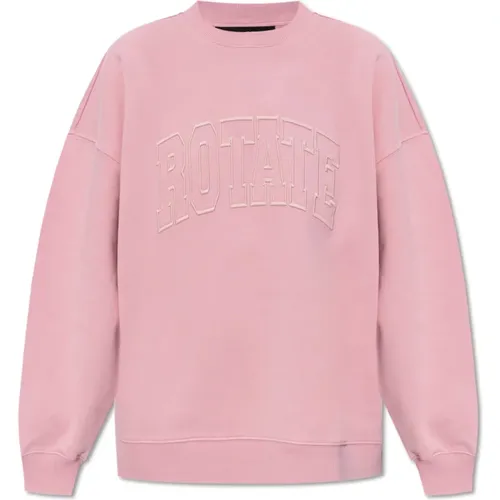 Sweatshirt mit Logo , Damen, Größe: M - ROTATE Birger Christensen - Modalova