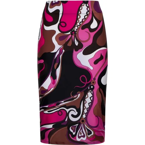 Abstract Print Pencil Skirt , female, Sizes: M, S, L - EMILIO PUCCI - Modalova