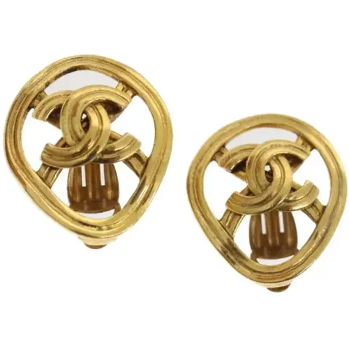Pre-owned Gold Metal Earrings , female, Sizes: ONE SIZE - Chanel Vintage - Modalova