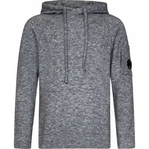 Grey Hooded Sweater Aw24 , male, Sizes: XL, S, L - C.P. Company - Modalova