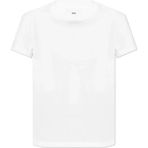 T-Shirt mit Logo , Damen, Größe: XS - Ami Paris - Modalova