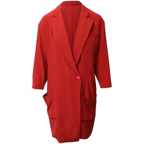 Silk Outerwear Coat-Dress , female, Sizes: M - Miu Miu - Modalova