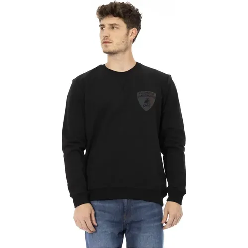 Zeitlose Eleganz Rundhals-Sweatshirt , Herren, Größe: 2XL - AUTOMOBILI LAMBORGHINI - Modalova