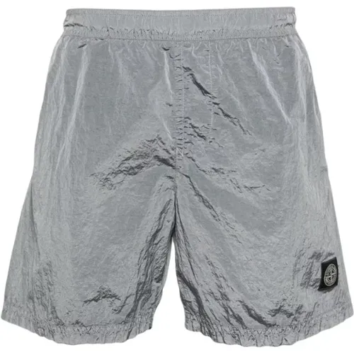 Nylon Swim shorts in Grey , male, Sizes: 2XL - Stone Island - Modalova