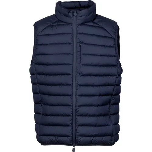 Quilted Sleeveless High Neck Gilet , male, Sizes: M, S, L, XL, 2XL - Save The Duck - Modalova