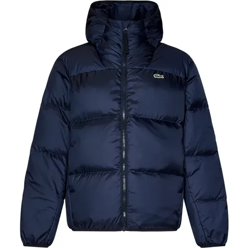 Hooded Water-Repellent Jacket , male, Sizes: L, M, XL - Lacoste - Modalova