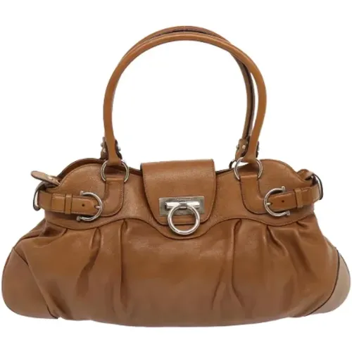 Pre-owned Leather shoulder-bags , female, Sizes: ONE SIZE - Salvatore Ferragamo Pre-owned - Modalova