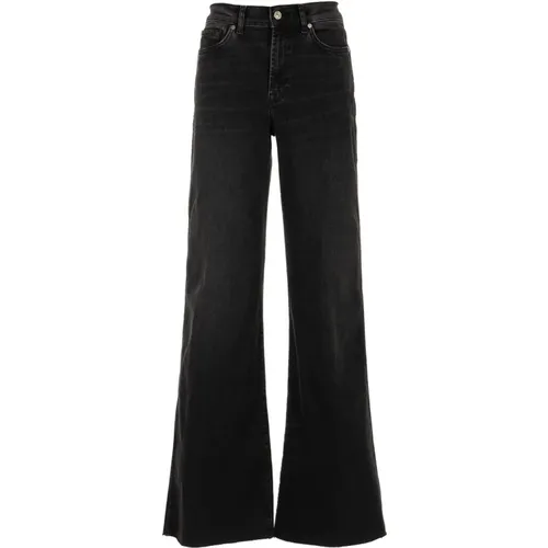 Schwarze Jeans Lotta Luxe Vintage Topline , Damen, Größe: W28 - 7 For All Mankind - Modalova