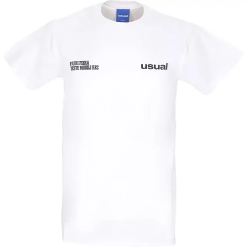 Weißes Herren T-Shirt Fabri Fibra , Herren, Größe: L - Usual - Modalova