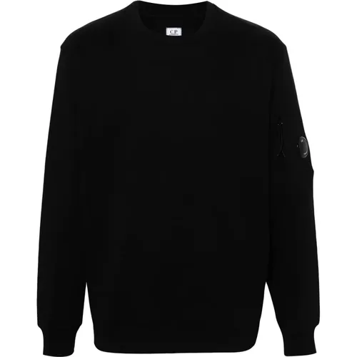 Schwarzer Pullover Girocollo Carry Over , Herren, Größe: 3XL - C.P. Company - Modalova