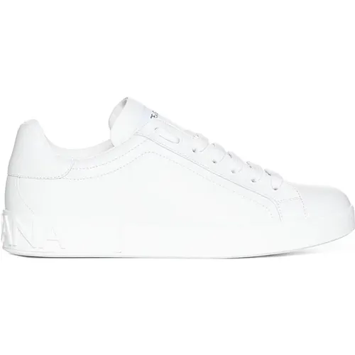 Weiße Low-Top Sneakers , Herren, Größe: 38 1/2 EU - Dolce & Gabbana - Modalova