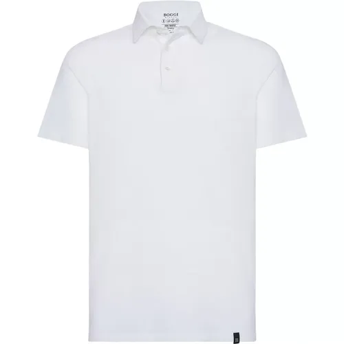 Regular Fit Polo Shirt aus Baumwoll-Crêpe-Jersey,Polo Shirts - Boggi Milano - Modalova