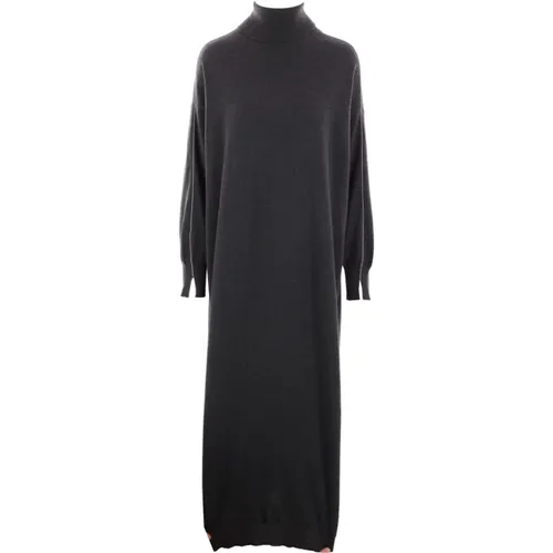 Cashmere Knit Long Dress , female, Sizes: S - BRUNELLO CUCINELLI - Modalova