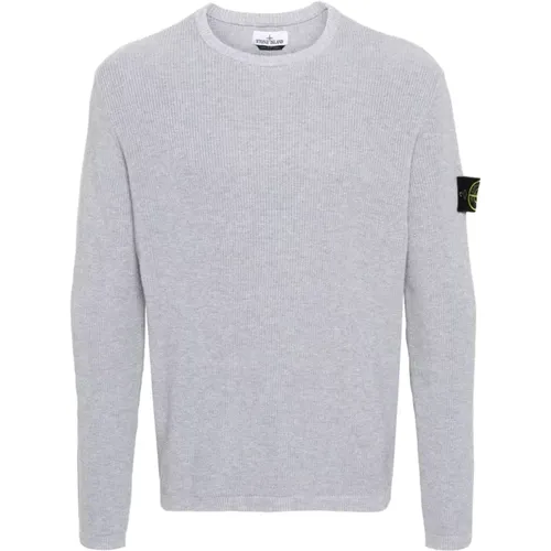 Grey Sweaters for Men , male, Sizes: S - Stone Island - Modalova