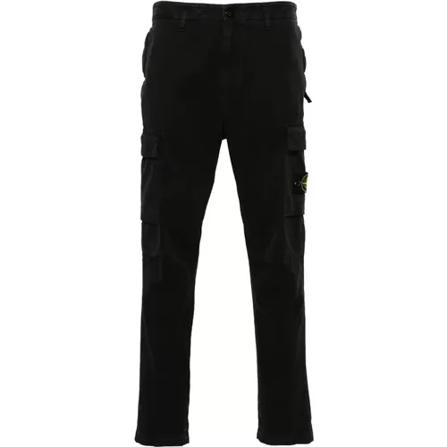 Cargo Cotton Pants with Zip Pockets , male, Sizes: W31, W33, W30 - Stone Island - Modalova