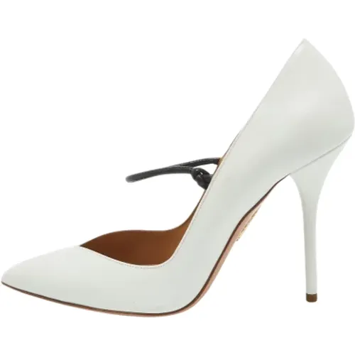 Pre-owned Leather heels , female, Sizes: 7 UK - Aquazzura Pre-owned - Modalova