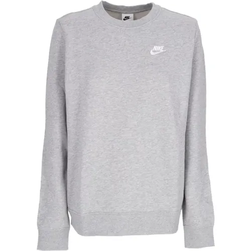 Fleece Crewneck Sweatshirt Heather/White - Nike - Modalova