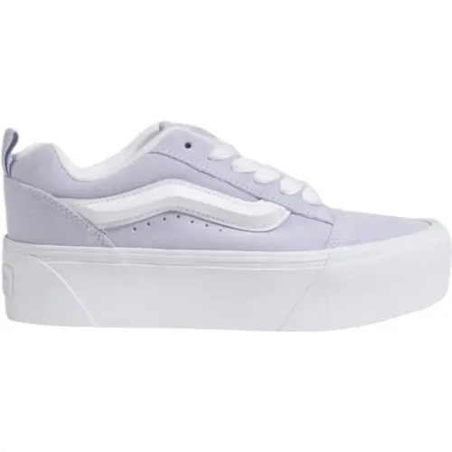 Lila Leder Sneakers mit Gummisohle , Damen, Größe: 36 EU - Vans - Modalova