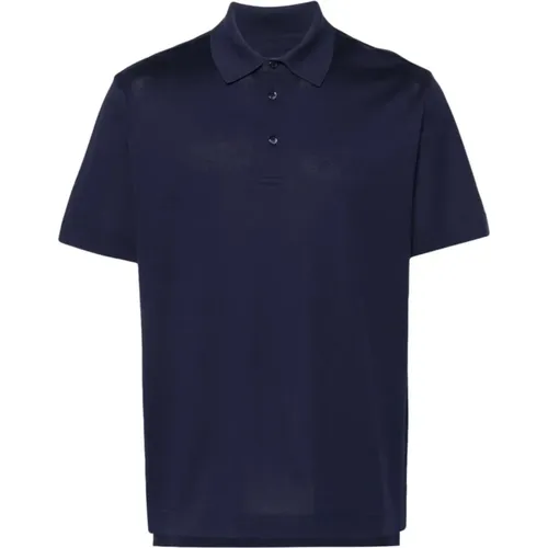 Blaues Poloshirt Bestickt Logo - Givenchy - Modalova