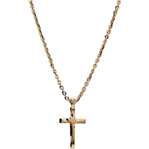 Goldplattiertes Jesus Anhänger Halskette , Herren, Größe: ONE Size - Emanuele Bicocchi - Modalova