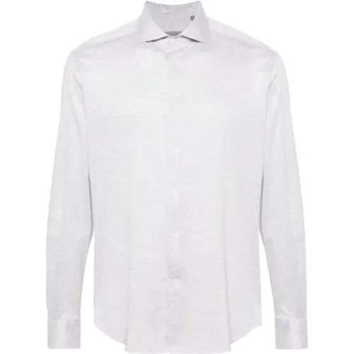Italian Cotton/Silk Jersey Shirt , male, Sizes: 2XL, 4XL, 3XL, 5XL - Corneliani - Modalova