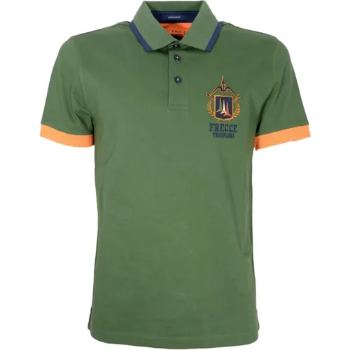 Polo Shirt with Jacquard Collar , male, Sizes: L - aeronautica militare - Modalova