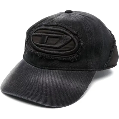 Distressed Fringe Detailing Hat , male, Sizes: M - Diesel - Modalova