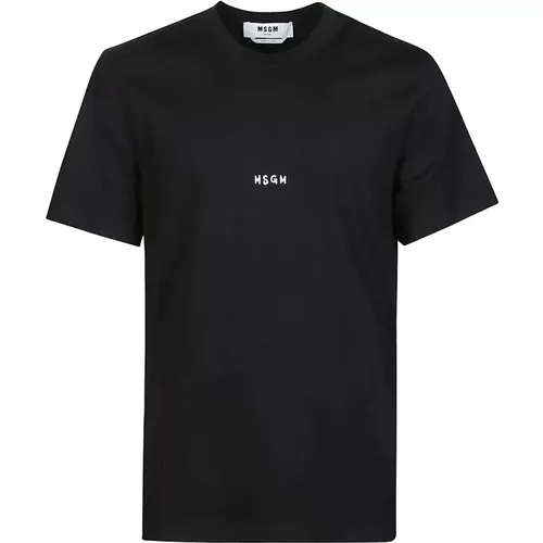Schwarzes Logo Print T-Shirt , Herren, Größe: S - Msgm - Modalova