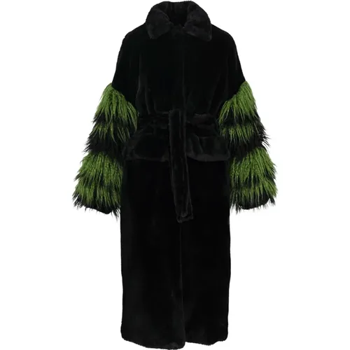 Faux Fur Long Coat , female, Sizes: M, S, XL, L - Fortini - Modalova