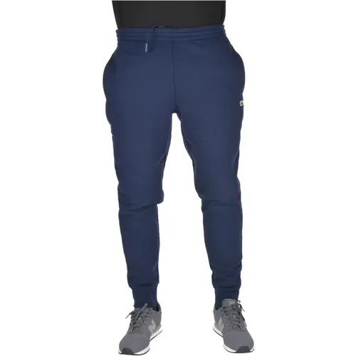 Blaue Sweatpants mit Krokodil-Logo , Herren, Größe: S - Lacoste - Modalova