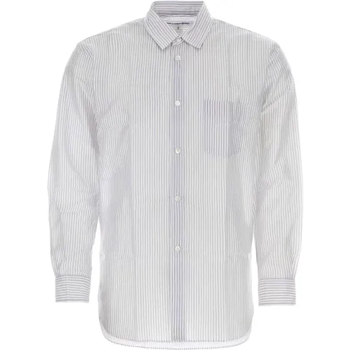 Stilvolles Besticktes Cupro-Shirt , Herren, Größe: L - Comme des Garçons - Modalova
