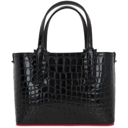 Schwarze Kalbsledertasche mit Ruthenium-Hardware - Christian Louboutin - Modalova