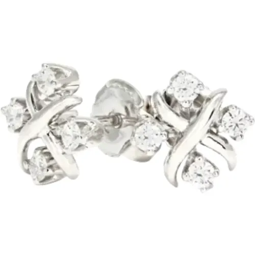 Pre-owned Platinum earrings , female, Sizes: ONE SIZE - Tiffany & Co. Pre-owned - Modalova