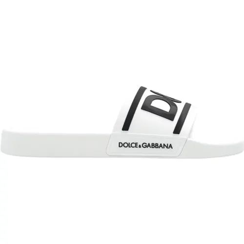 Rubber slides , male, Sizes: 8 UK - Dolce & Gabbana - Modalova
