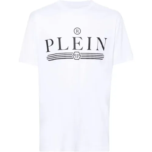 Logo Print Weißes T-Shirt , Herren, Größe: XL - Philipp Plein - Modalova