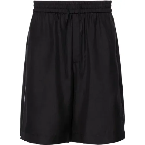 Silk Side Stripe Shorts , male, Sizes: L, M - Valentino - Modalova