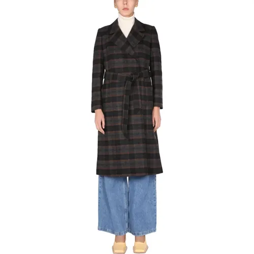 Coat With Tartan Pattern , female, Sizes: XS - Barbour - Modalova