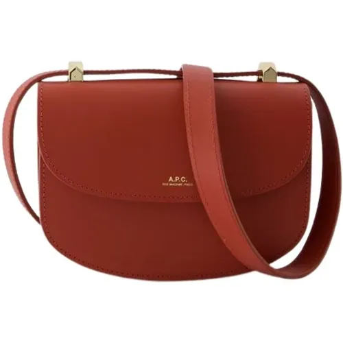 Mini Crossbody Tasche - Leder - Rot , Damen, Größe: ONE Size - A.P.C. - Modalova